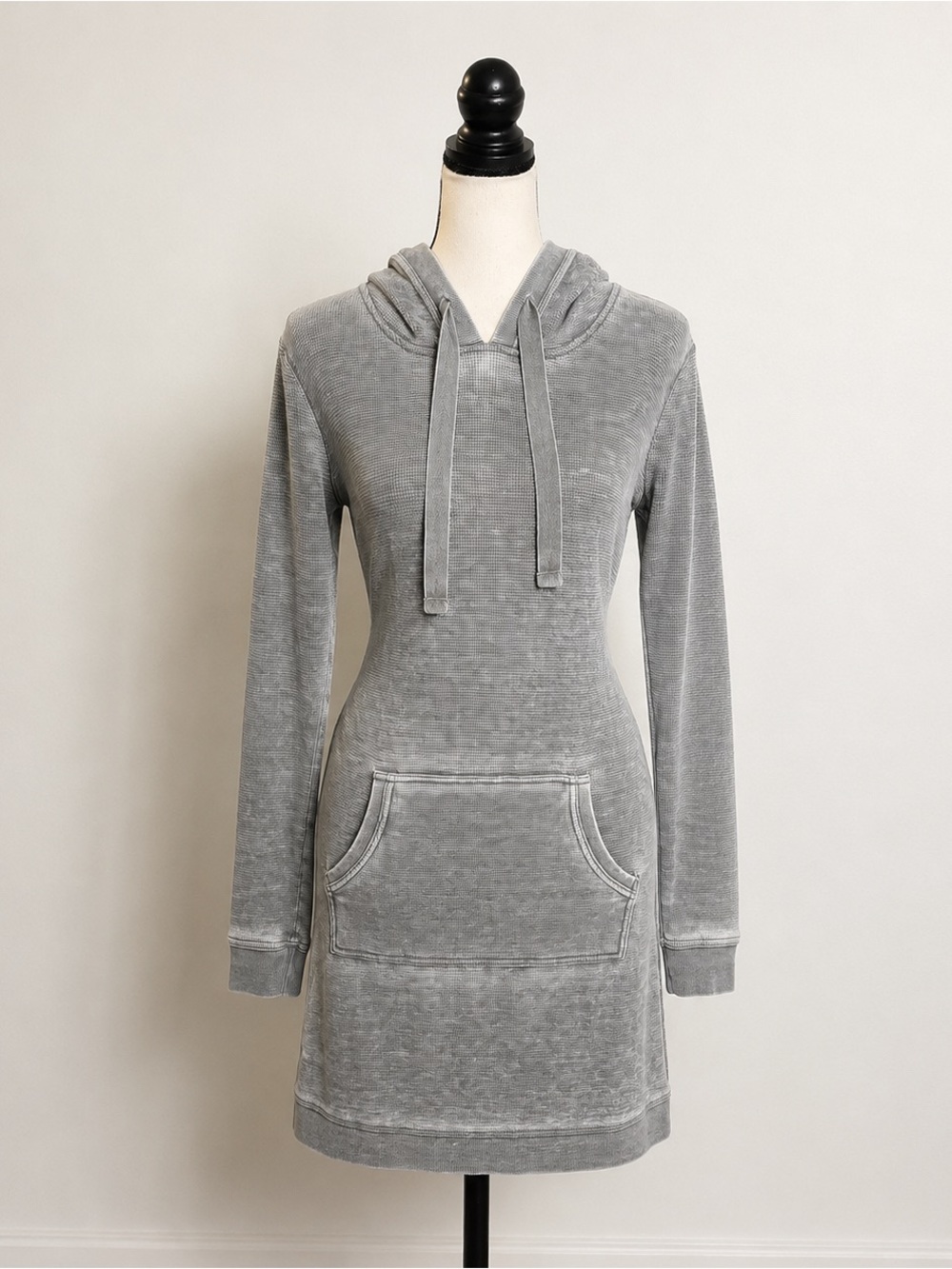 Jane and Delancey Y2K Gray Space Dye Hoodie Dress XS